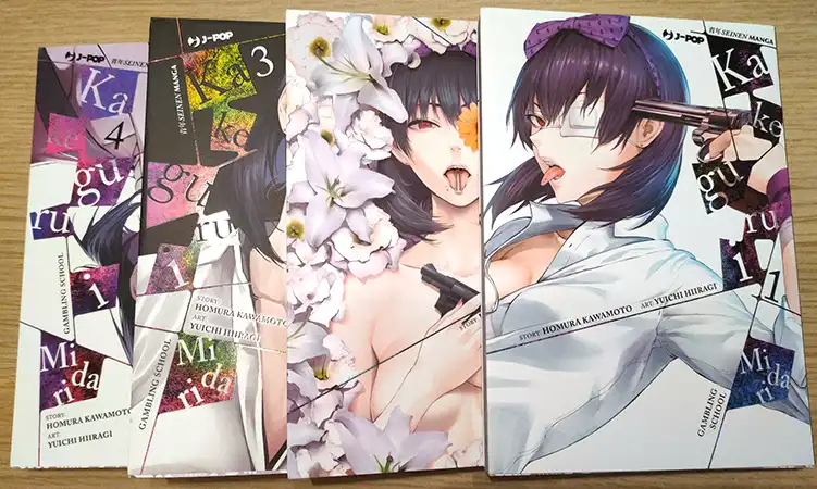 I 4 volumi di Kakegurui Midari.